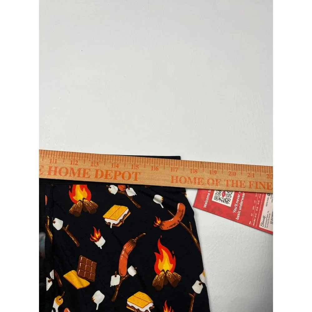 Shinesty Ball Hammock Boxer Briefs Mens XL Black The Smore The Merrier Campfire